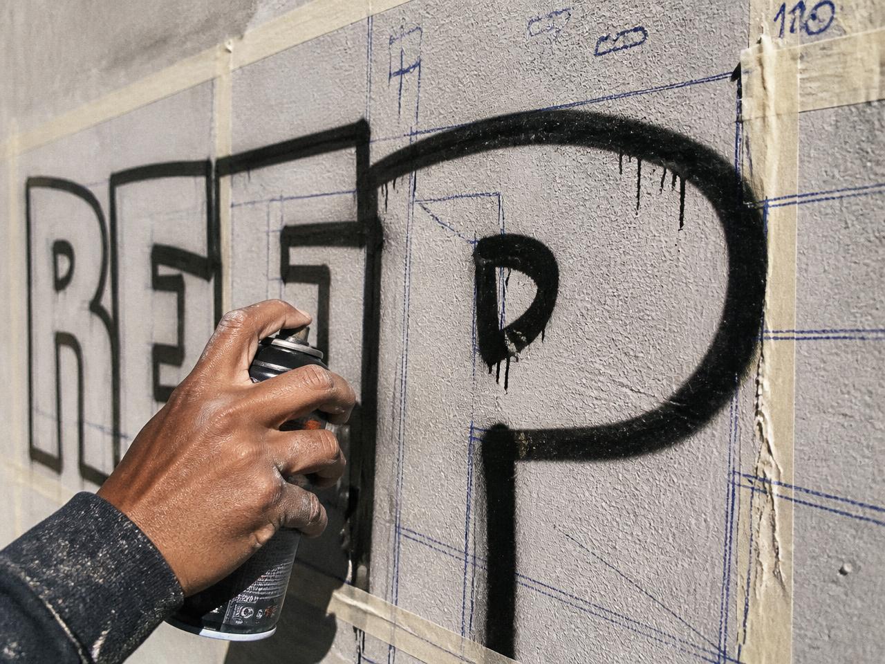 Fitout lettering — Interior / fitout mural in Brunswick, Melbourne